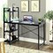Costway 47.5" Computer Desk Writing Desk Study Table Workstation With 4-Tier Shelves Black